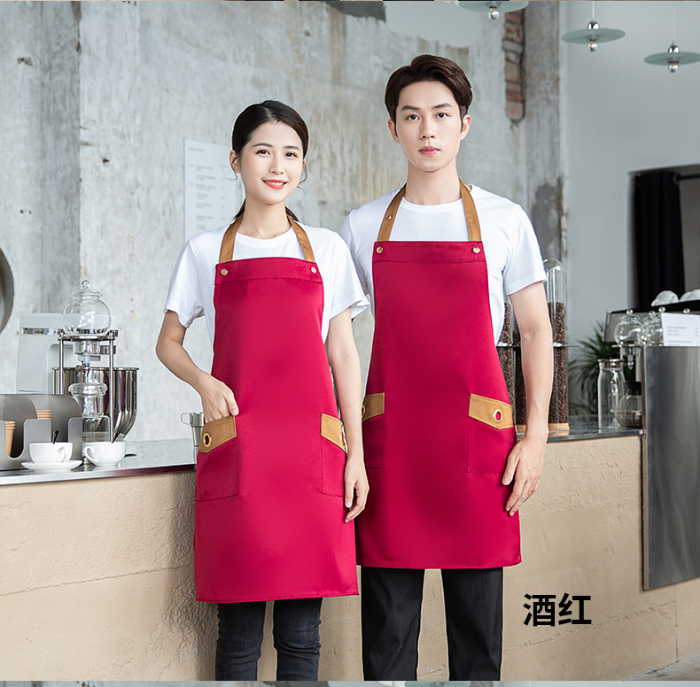 Waterproof and oil-proof kitchen hotel halter apron U01-B03