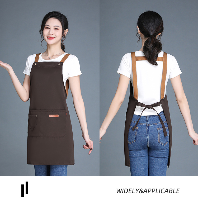 Workwear waterproof and anti-fouling adjustable halter apron HD1-05