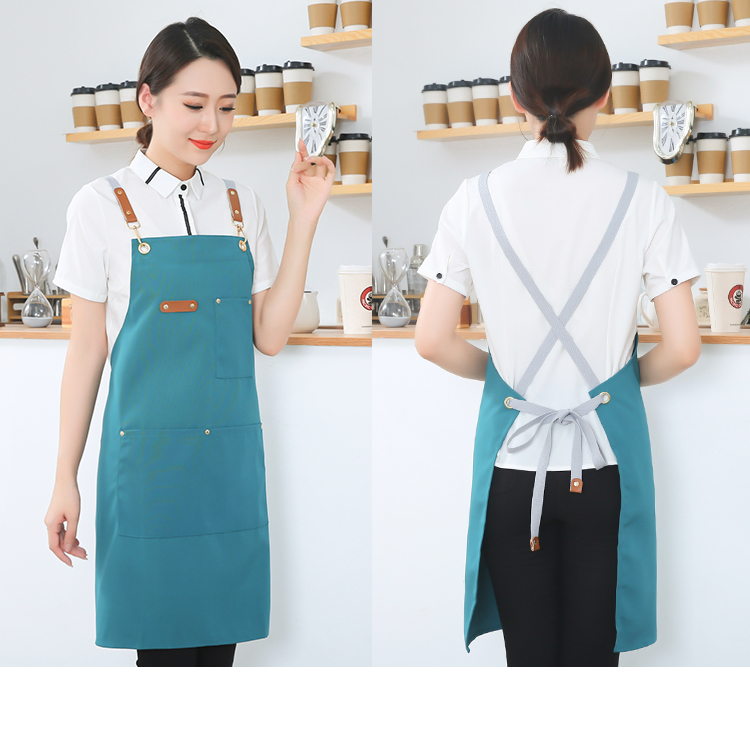 Thickened canvas waterproof cross strap shoulder apron HD1-09