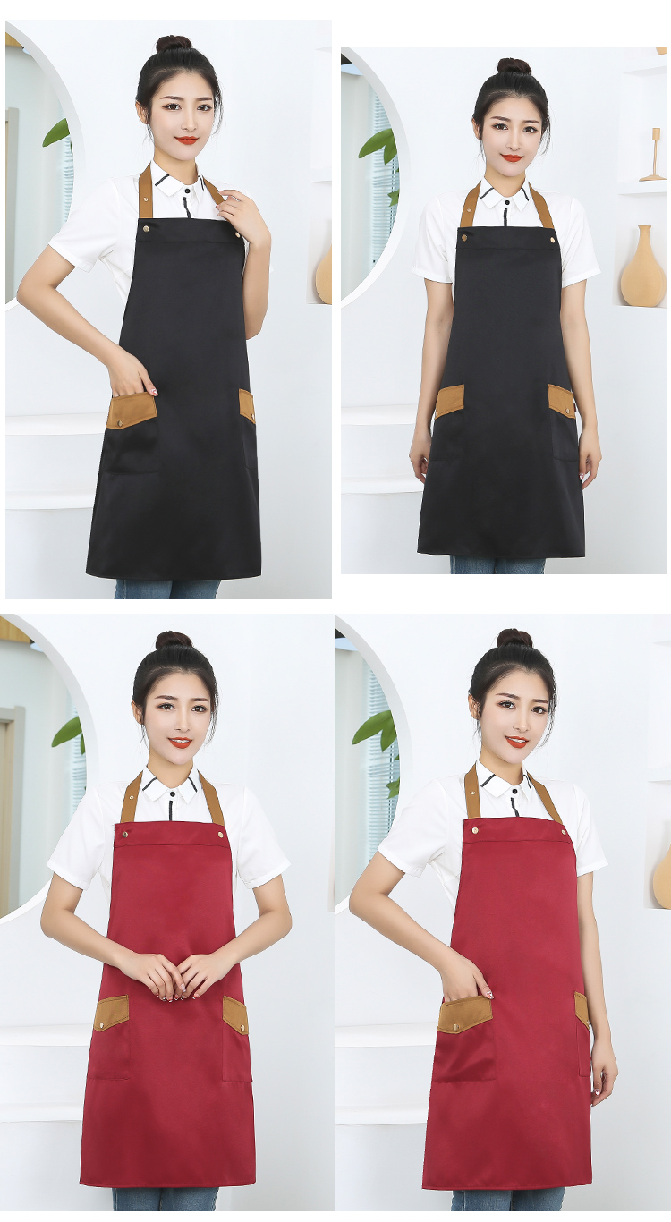 Thickened workwear waterproof adjustable halter apron HD1-111