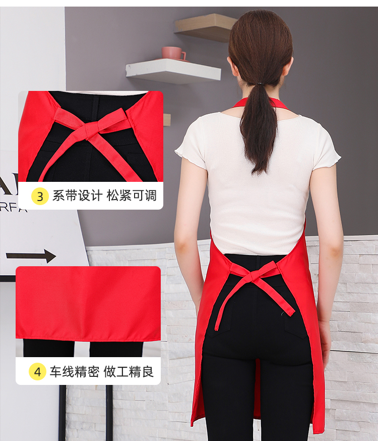 Fine imitation wool wear-resistant and anti-fouling halter neck apron HD1-599