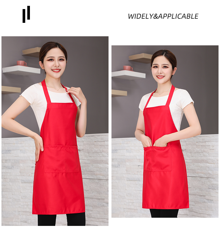 Fine imitation wool wear-resistant and anti-fouling halter neck apron HD1-599