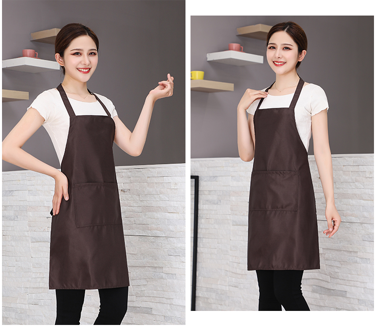 Fine imitation wool wear-resistant and anti-fouling halter neck apron HD1-599