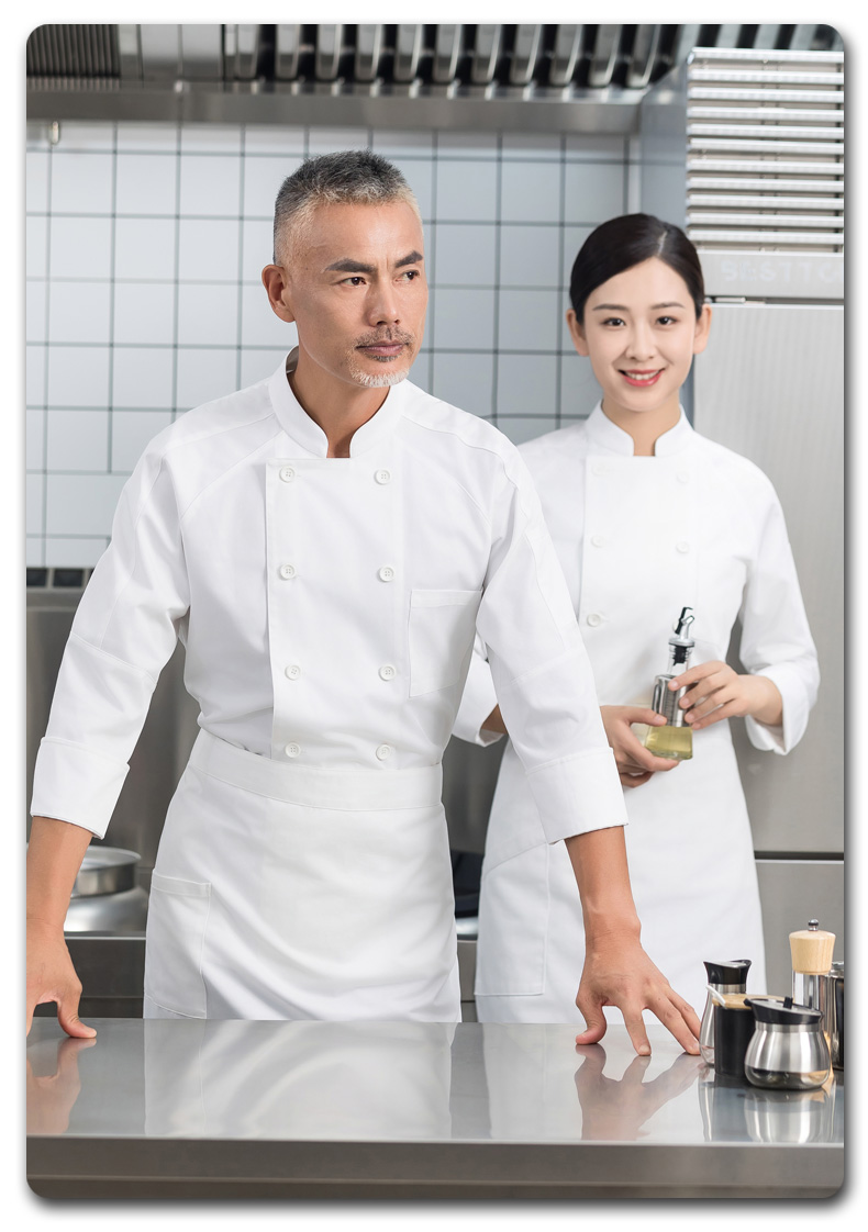 High-value raglan double-breasted long-sleeved chef uniform H01-2023-23