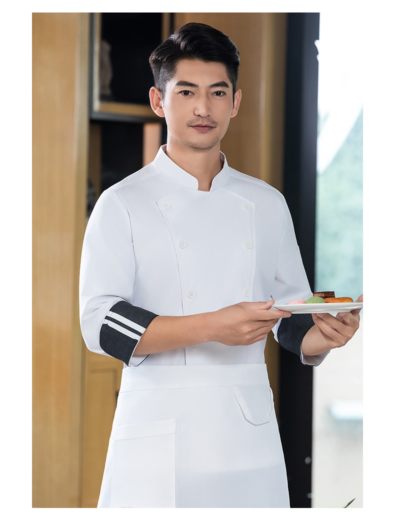 Breathable anti-fouling long-sleeved chef uniform H02-24301