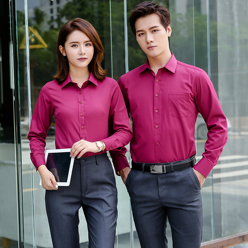 Fine twill professional long-sleeved shirt for men and women 180-777.138