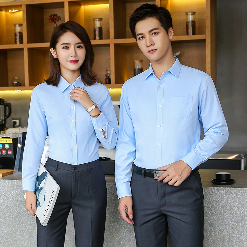 Fine twill professional long-sleeved shirt for men and women 180-777.138