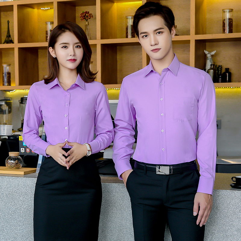 Fine twill professional long-sleeved shirt for men and women 180-777.138