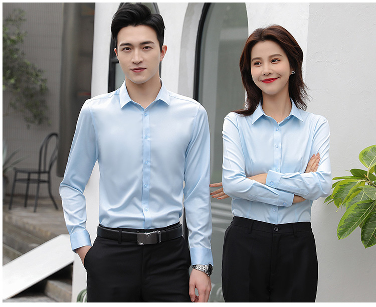 Professional twill stretch long-sleeved shirt for men 111-985 men long shirt