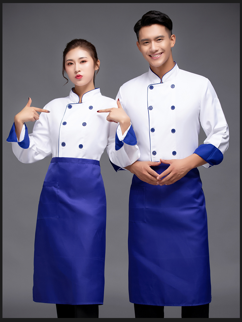 Single-side catering long-sleeved chef uniform top H12-L032