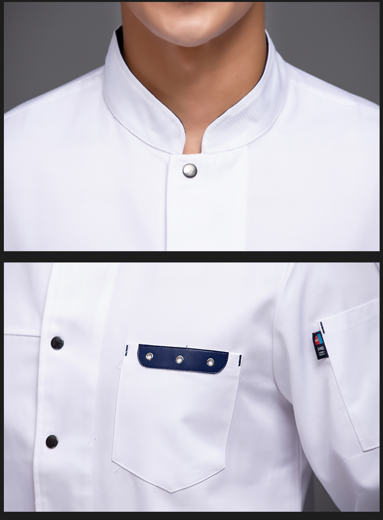 Single exhaust hole hotel long sleeve chef uniform top H12-L033