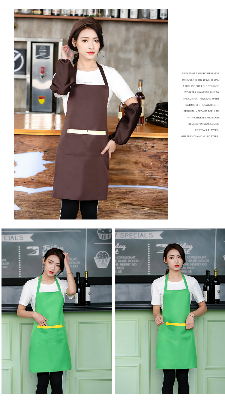 Uniform wool one-shoulder color matching halter neck apron YZ03-588