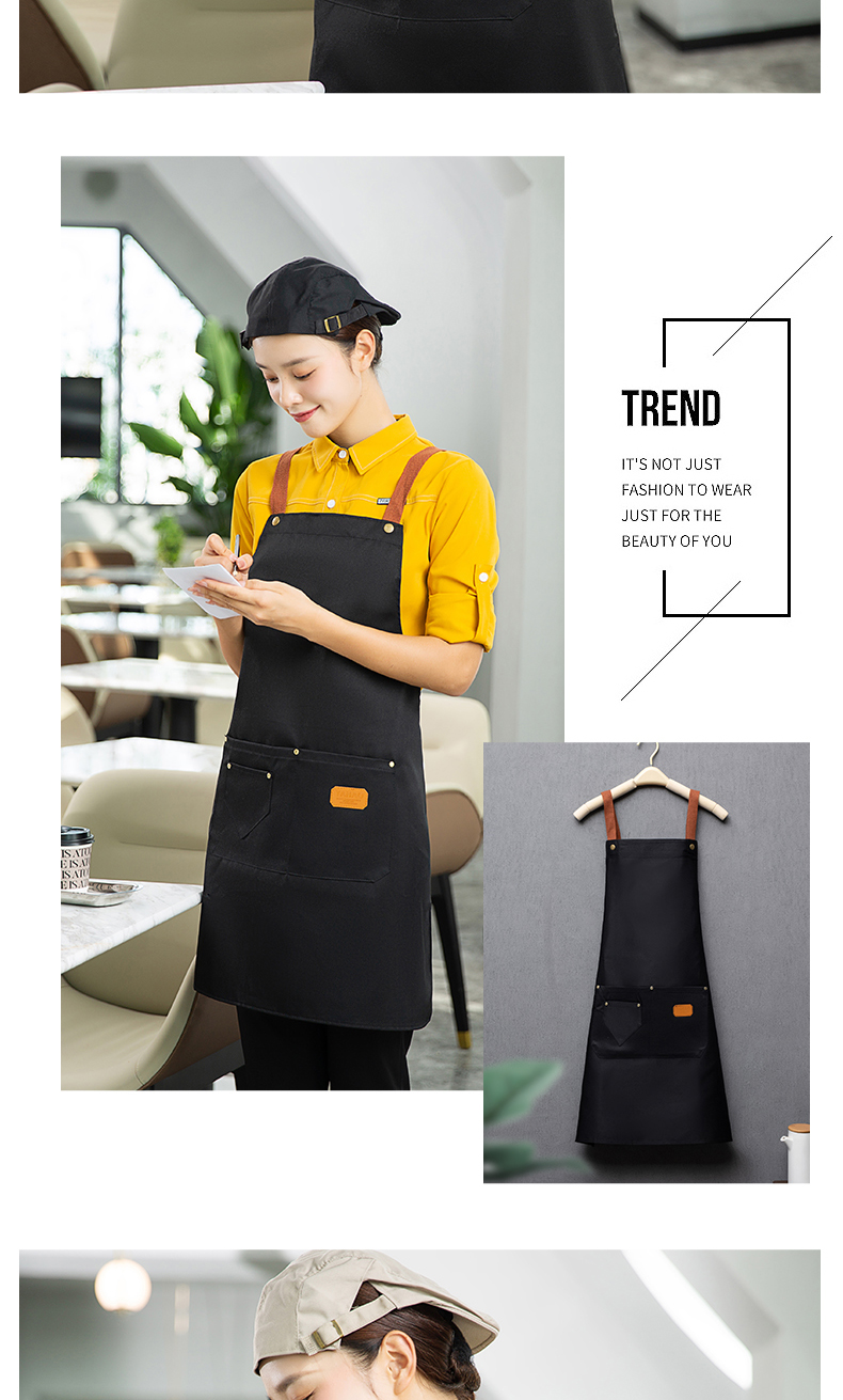 Two-button webbing waterproof canvas workwear apron H20-A21-1928