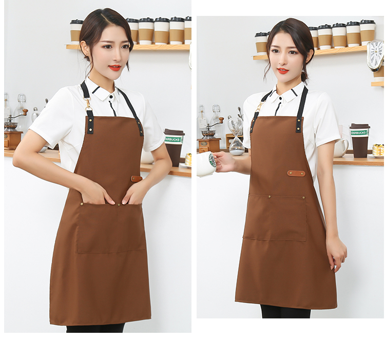 Canvas waterproof and stain-resistant adjustable halter apron HD1-103