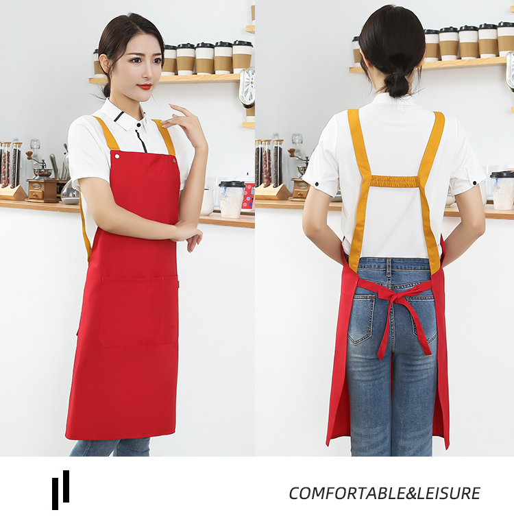 H shoulder strap polyester cotton canvas shoulder apron HD1-302