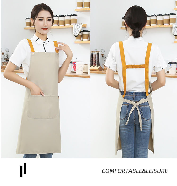 H shoulder strap polyester cotton canvas shoulder apron HD1-302