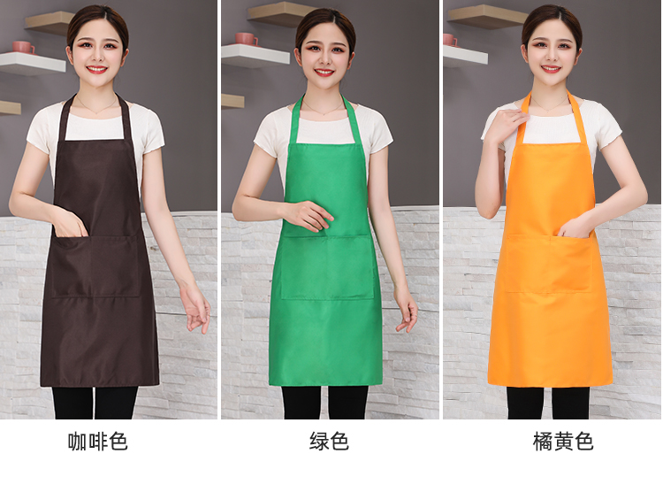 Fine imitation wool wear-resistant and anti-fouling halter neck apron HD1-599