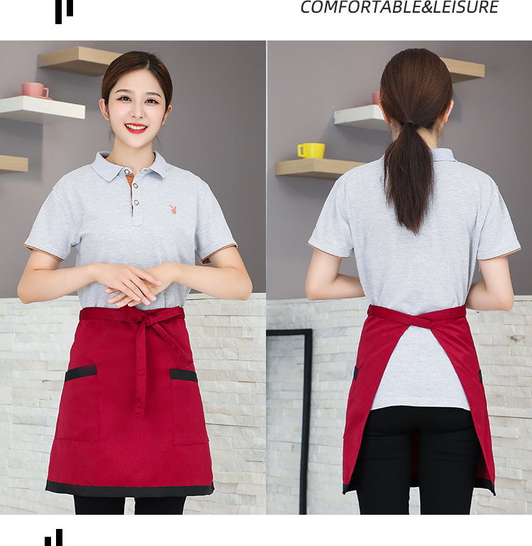 Hem color matching half-length super short apron HD1-hem color matching