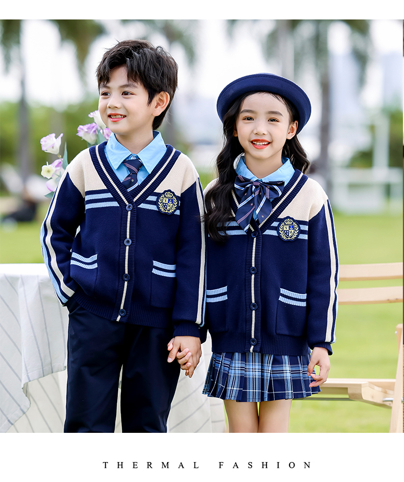 British style casual class uniform pure cotton suit school uniform 215-9155+9156 four-piece suit (with label)