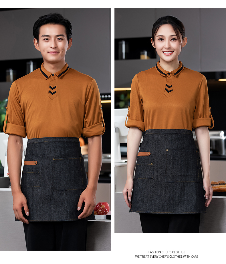 Small chef internet celebrity half-length work apron H02-22801 small apron