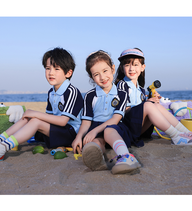 Skin-friendly and soft children sports school uniform suit long 168-6625