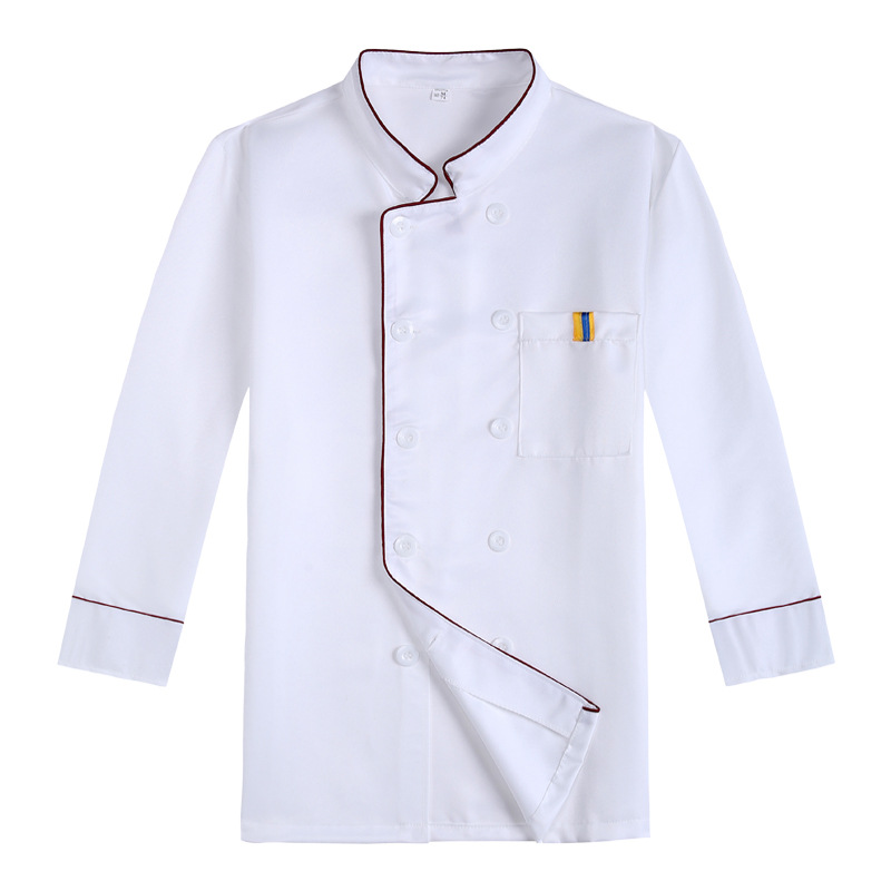 Hotel Western Restaurant Catering Chef Uniform Kitchen Work Uniform Long Sleeve B05-Kitchen White