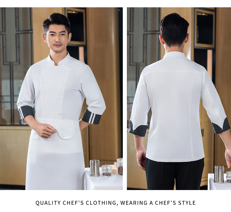 Breathable anti-fouling long-sleeved chef uniform H02-24301