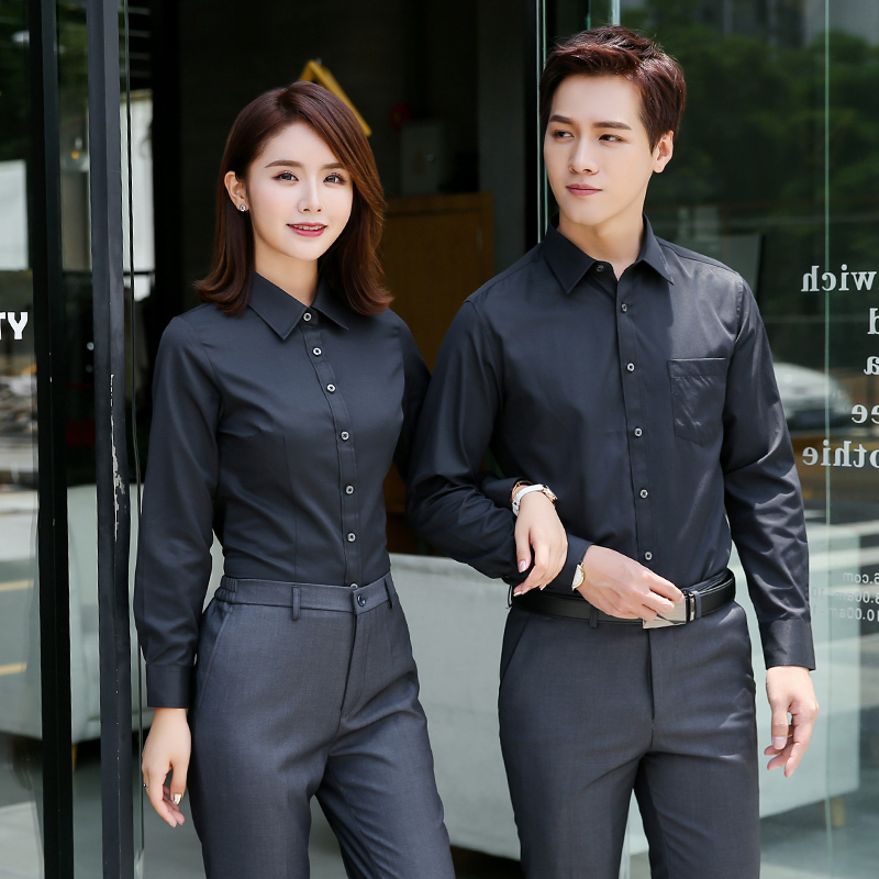 Fine twill professional long-sleeved shirt for men and women 180-777.138