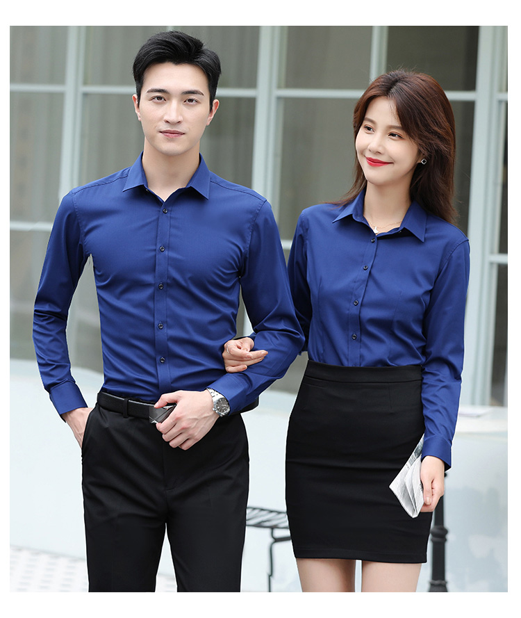 High-grade plain bamboo fiber long-sleeved shirt for men 111-988 men long-sleeved shirt