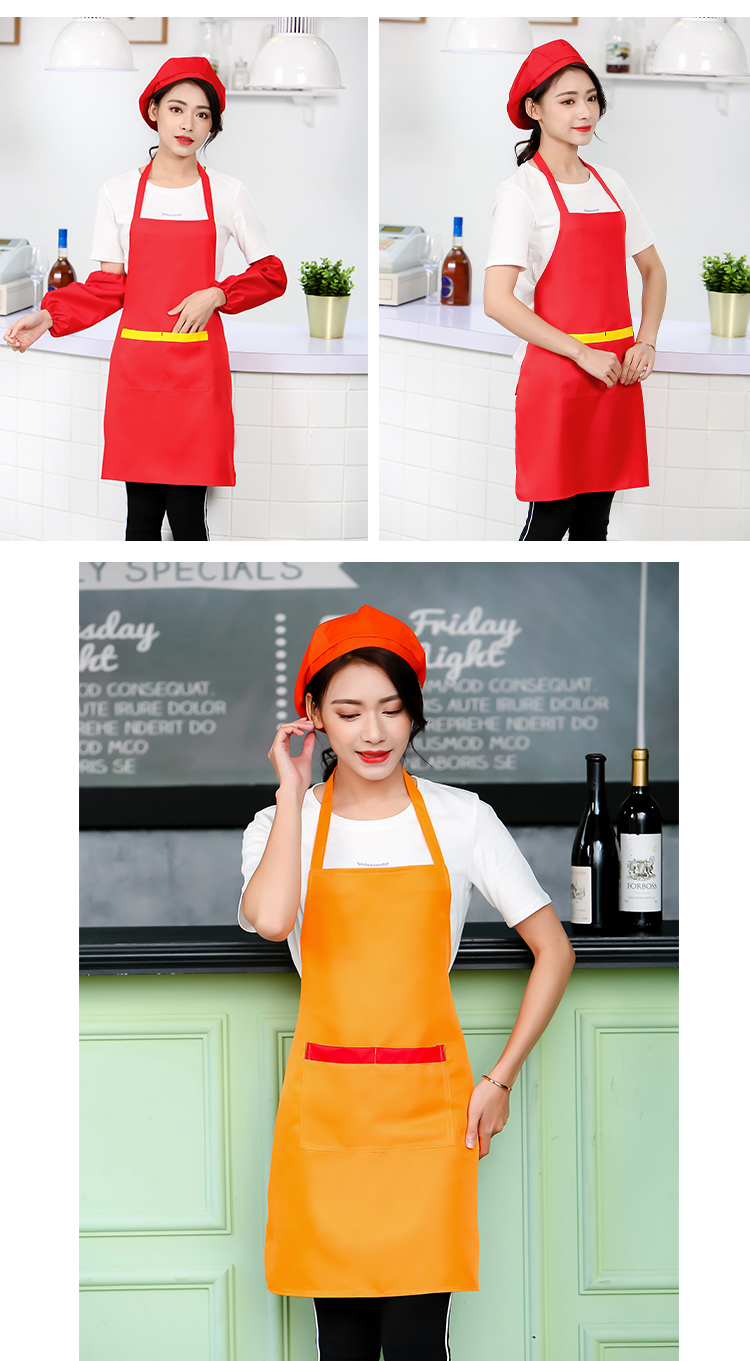 Uniform wool one-shoulder color matching halter neck apron YZ03-588