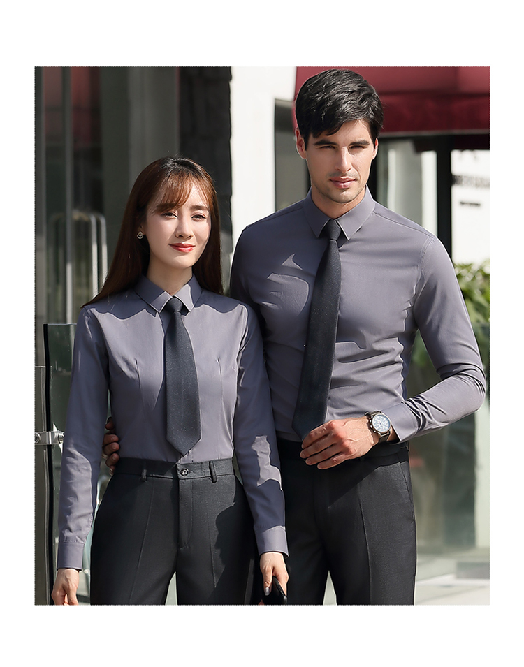 Business plain cotton long-sleeved shirt men DQ1-9302 shirt