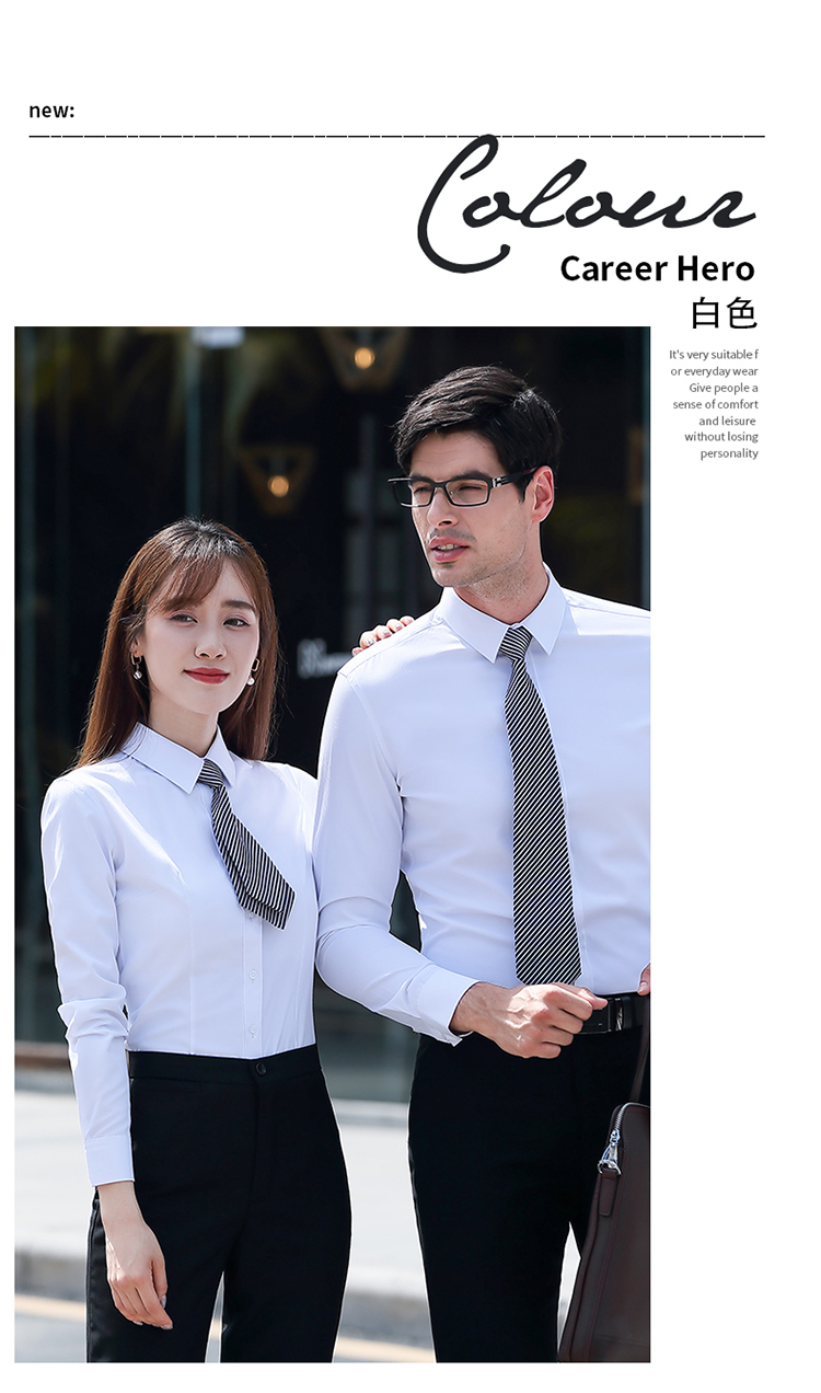 Business plain cotton long-sleeved shirt men DQ1-9302 shirt