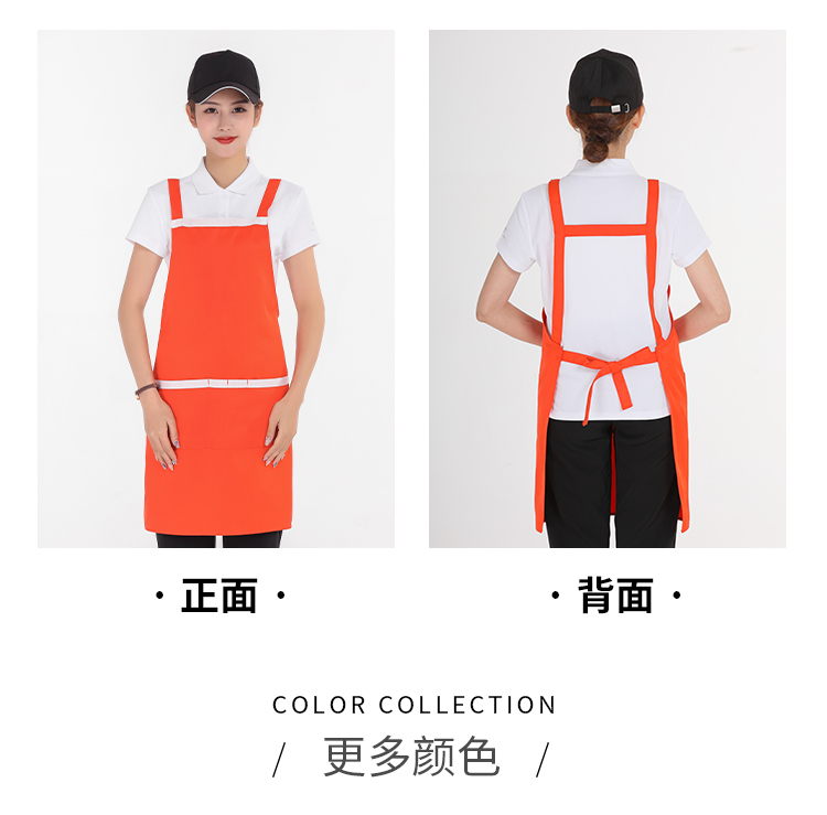 Workwear color matching pocket bib apron U01-168