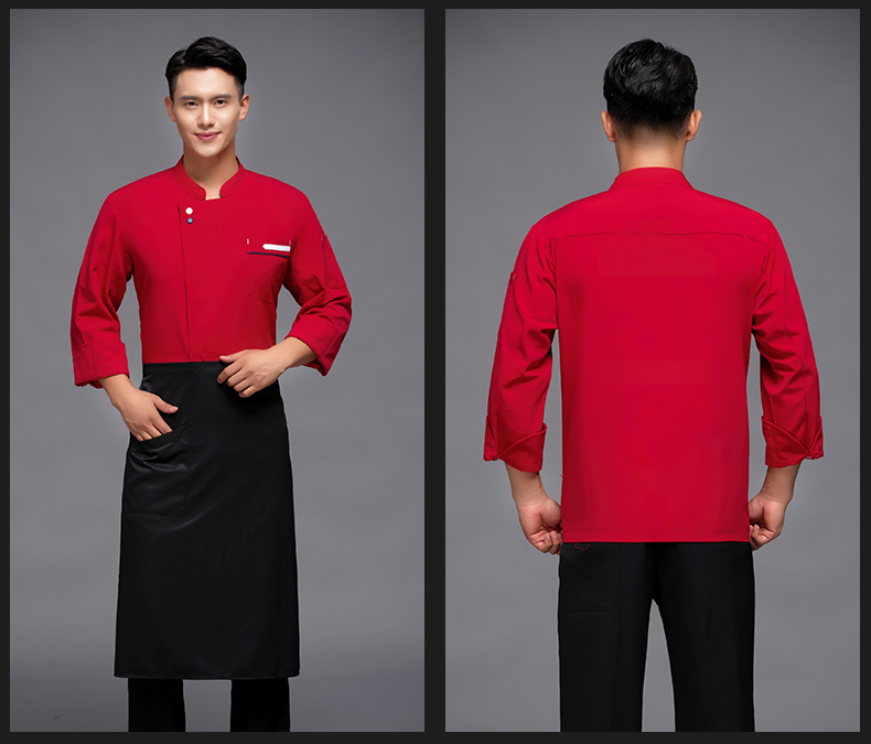 Double buckle hotel catering chef apron H12-L051 apron