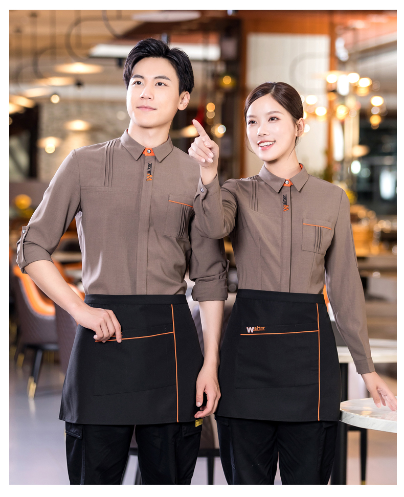 Waiter shirt catering waiter work clothes H01-2022-35 female