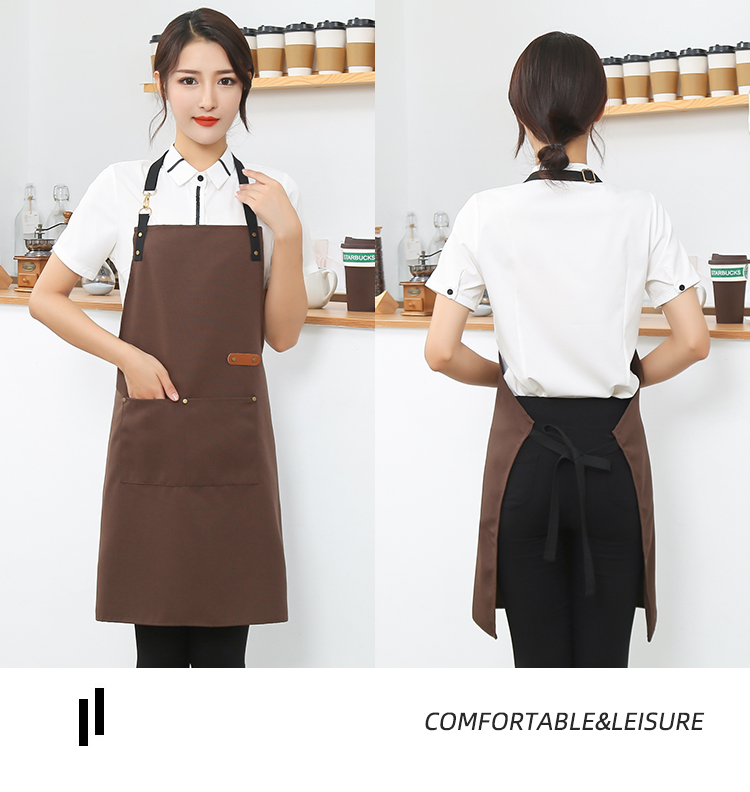 Canvas waterproof and stain-resistant adjustable halter apron HD1-103