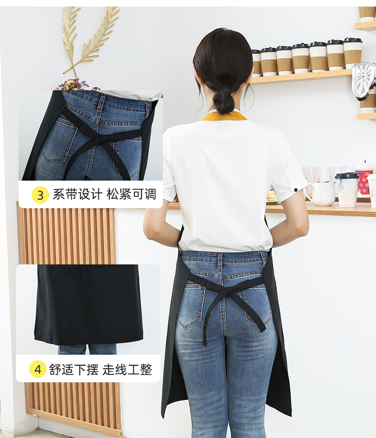 Polyester Cotton Canvas Adjustable Halter Apron HD1-301