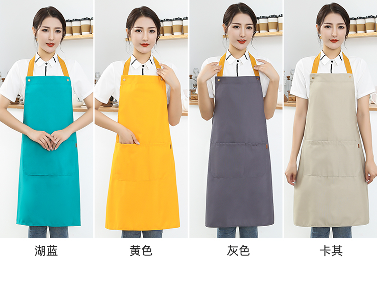 Polyester Cotton Canvas Adjustable Halter Apron HD1-301