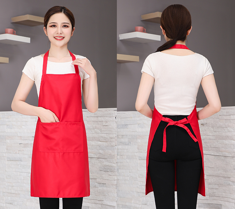 Fine imitation wool wear-resistant and anti-fouling halter neck apron HD1-599