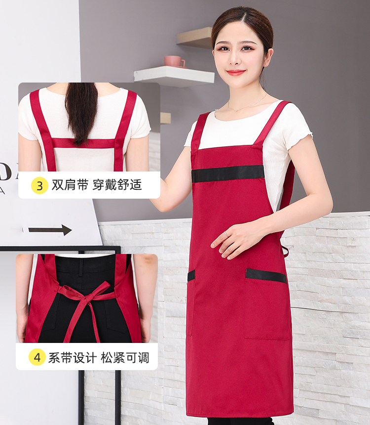 Workwear anti-fouling H-strap shoulder apron HD1-819