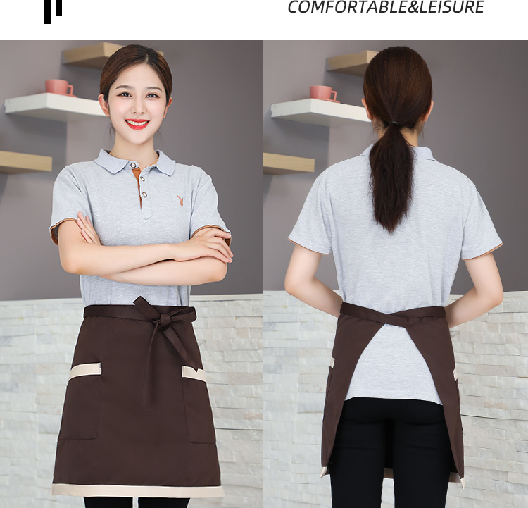 Hem color matching half-length super short apron HD1-hem color matching