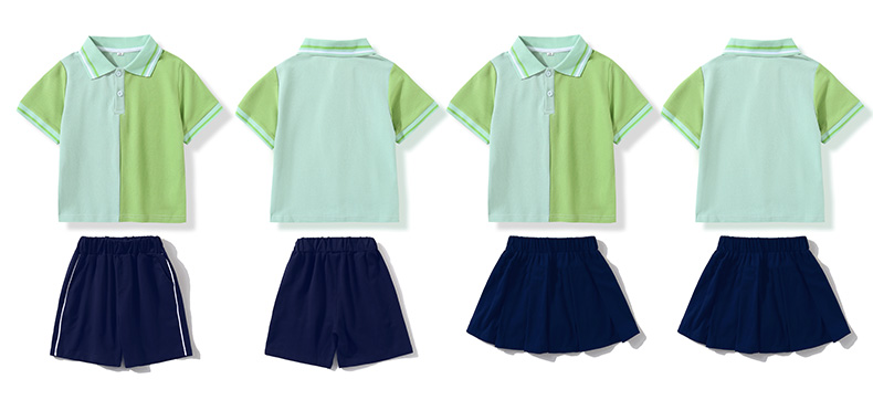 Campus primary school student sports uniform suit two-piece suit 921-1328 green three-piece suit