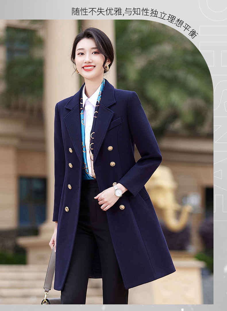 Longfeng woolen business woolen coat for women DY7-2293 for women