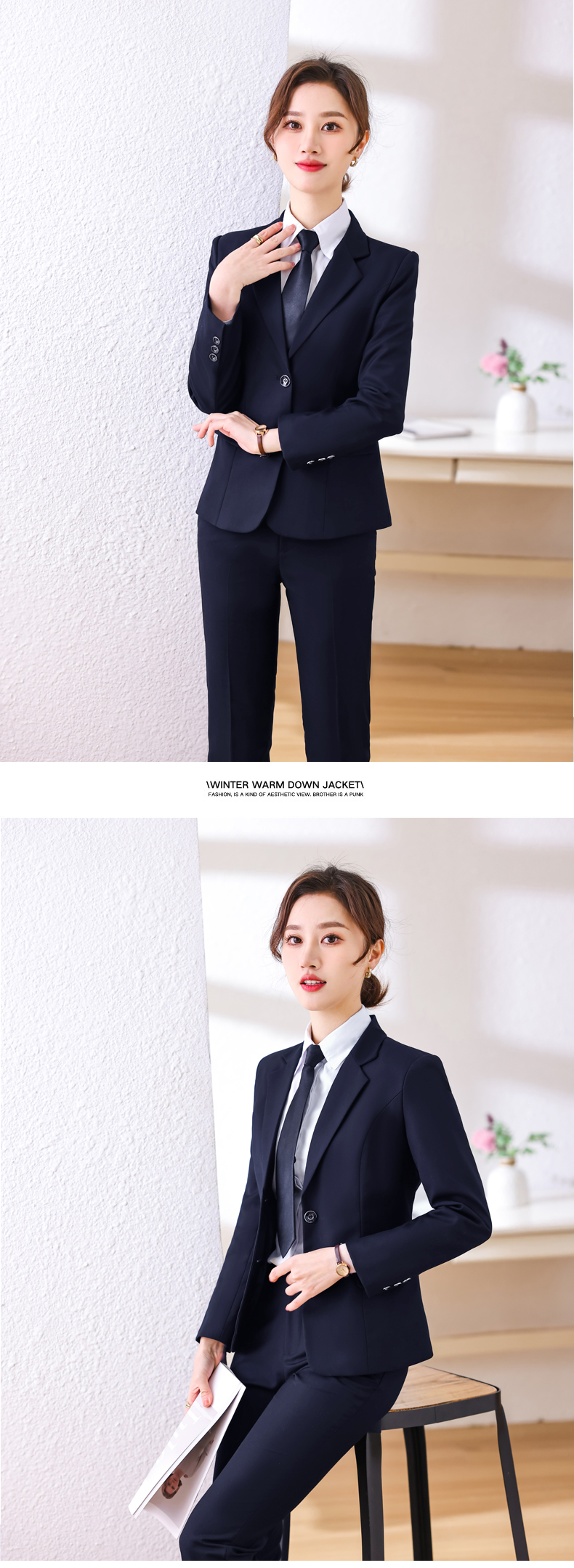 Business fashion casual suit three-piece suit 61-106 for women