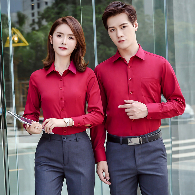 Fine twill professional long-sleeved shirt for men and women 180-777.138