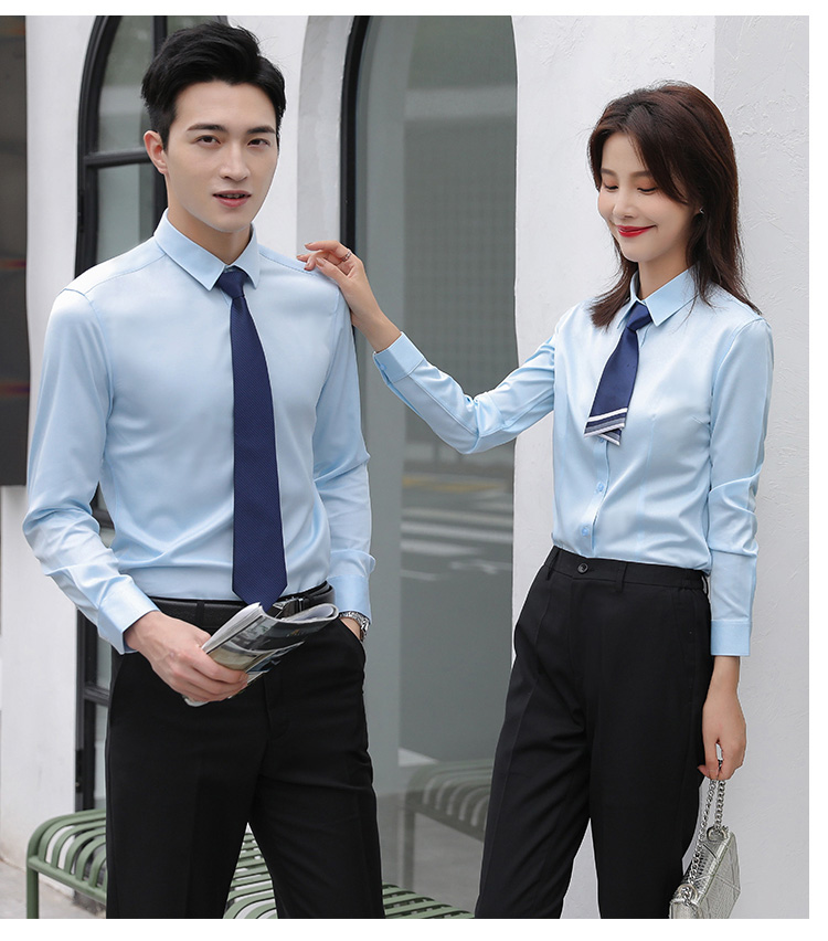 Professional twill stretch long-sleeved shirt for men 111-985 men long shirt