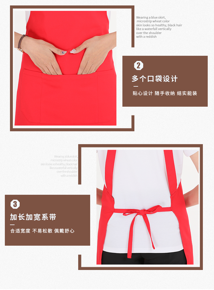 Cotton waterproof shoulder apron U01-688