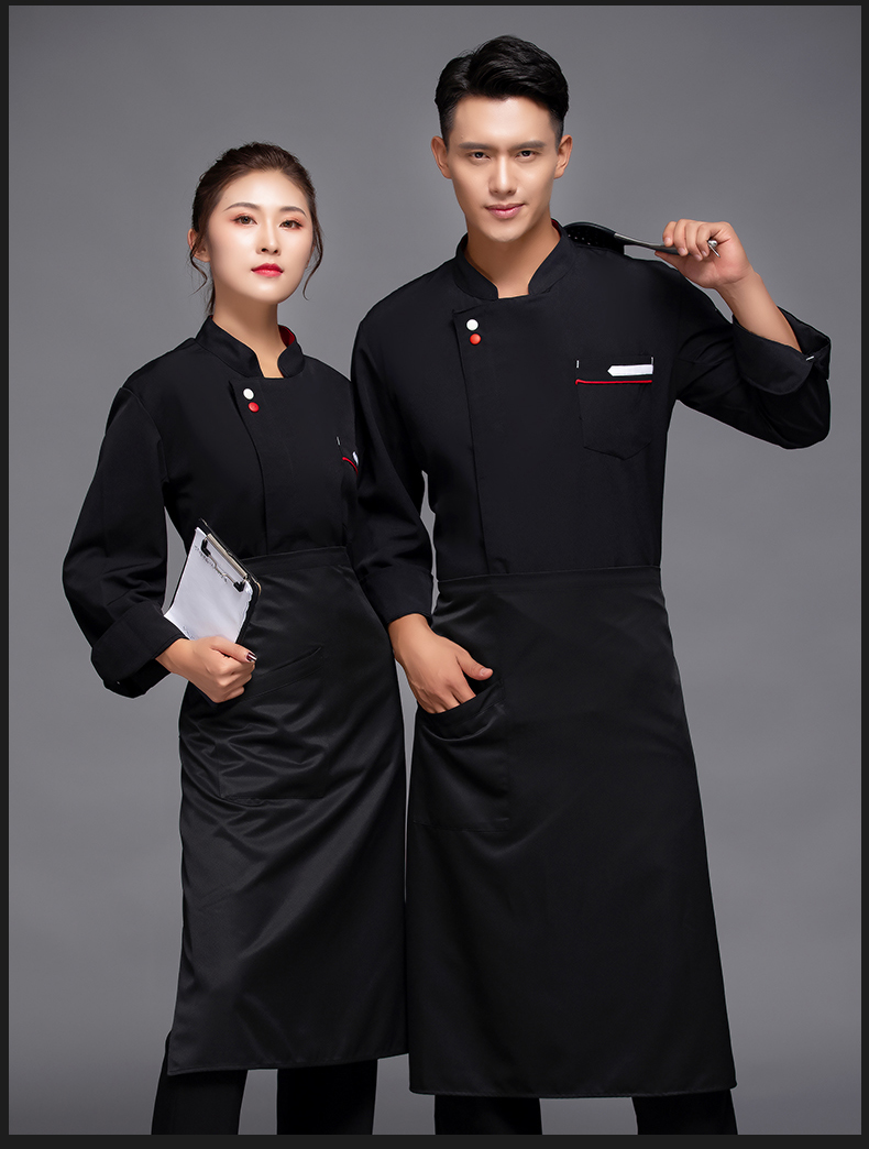 Double buckle hotel catering chef apron H12-L051 apron