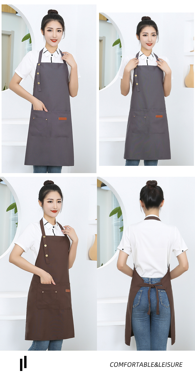 Canvas waterproof and durable adjustable halter apron HD1-08