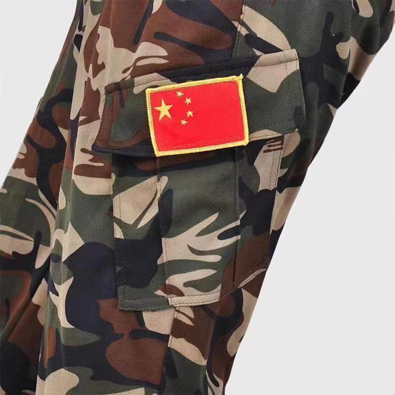 Camouflage high elastic work student military fan training suit B15-knitted camouflage